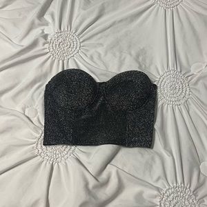 Sparkly tube top corset
